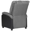 vidaXL Fauteuil inclinable &eacute;lectrique gris clair similicuir et tissu
