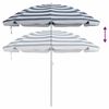 vidaXL Parasol Bleu et Blanc 161 x 161 x 193 cm Polyester