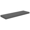 vidaXL &Eacute;tag&egrave;re murale flottante 2 pcs Gris brillant 80x23,5x3,8 cm MDF