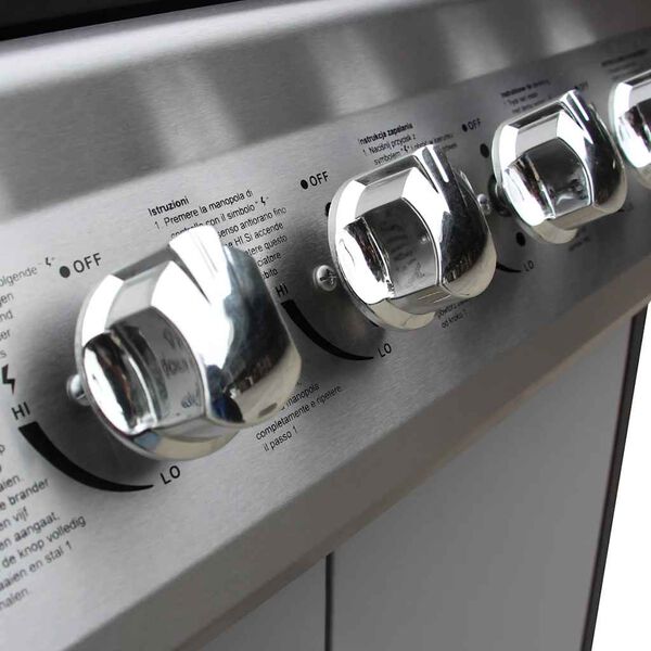 vidaXL Barbecue à gaz 6 + 1 zone de cuisson Noir et argenté