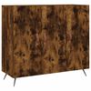 vidaXL Buffet ch&ecirc;ne fum&eacute; 90x34x80 cm bois d'ing&eacute;nierie