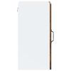 vidaXL Armoire murale de cuisine avec porte en verre Porto chêne fumé