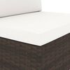 vidaXL Salon de jardin 5 pcs R&eacute;sine tress&eacute;e Marron