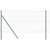 vidaXL Fixation au sol Euro pour cl&ocirc;ture 25 x 1,2 m Vert Maille