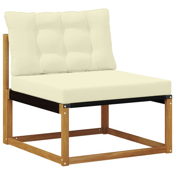 vidaXL Ensemble de canap&eacute;s d'ext&eacute;rieur 9 pcs Naturel et Cr&egrave;me