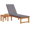 vidaXL Transat 2 pcs Marron Bois d'Acacia Massif