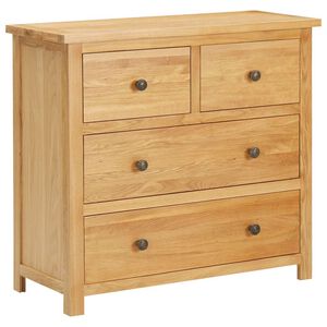 vidaXL Commode 80x35x75 cm Bois de ch&ecirc;ne massif
