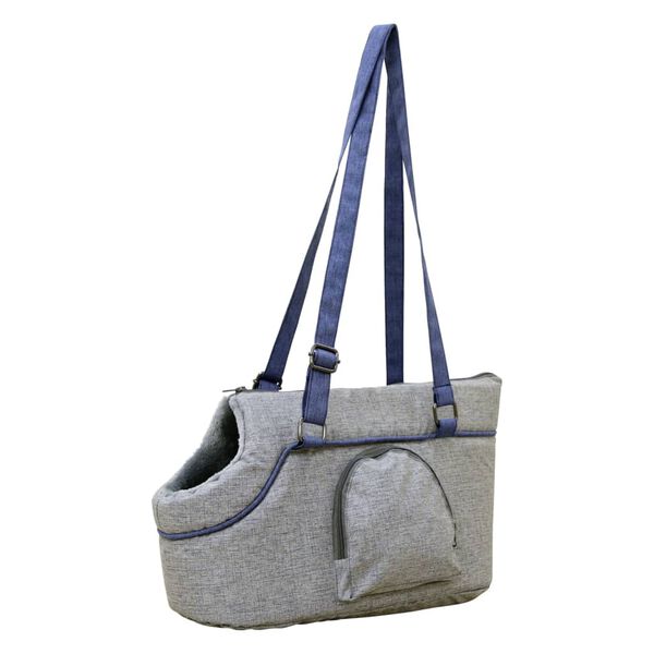 Kerbl Sac de transport pour animaux de compagnie Marie Gris et bleu
