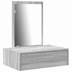 vidaXL Table de Toilette Gris 60 x 40 x 70 cm Bois d'ing&eacute;nierie