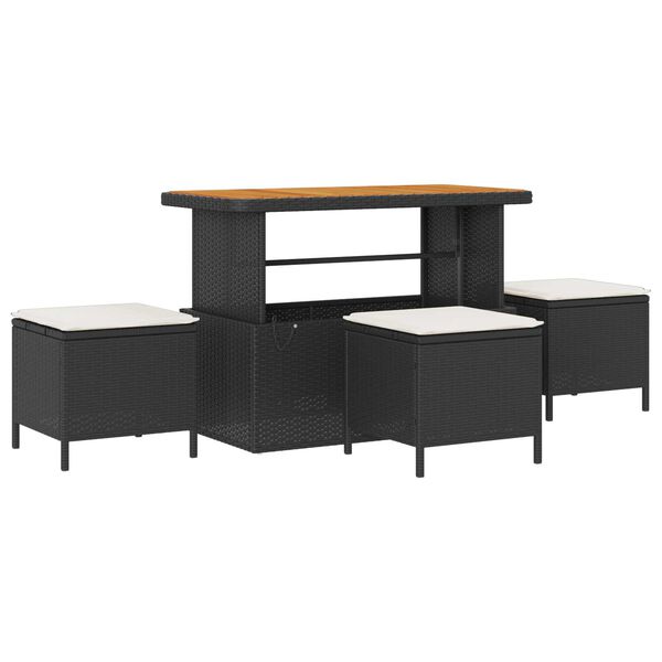 vidaXL Ensemble de canap&eacute; de jardin 14 pcs Noir polyrotin