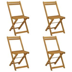 vidaXL Chaises de jardin pliantes 4 pc Naturel Bois d'Acacia Massif