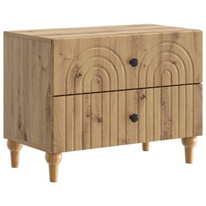 vidaXL Cabinet de chevet Ch&ecirc;ne artisanal 62 x 34,5 x 48 cm