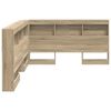 vidaXL T&ecirc;te de lit de rangement Ch&ecirc;ne Sonoma 140 cm Bois d'ing&eacute;nierie