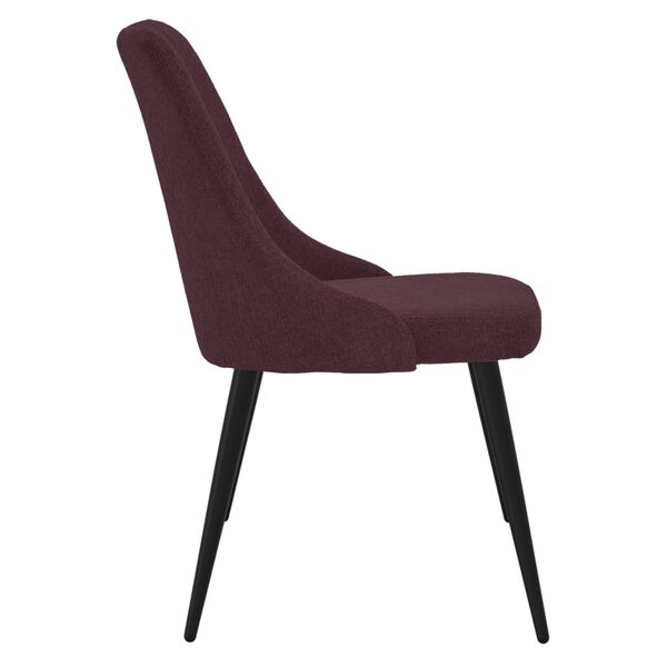 vidaXL Chaises &agrave; manger lot de 6 violet tissu