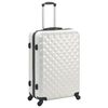 vidaXL Valise rigide 3 pcs Argent&eacute; brillant ABS