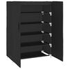 vidaXL Armoire &agrave; chaussures Noir 60x28x90 cm Tissu