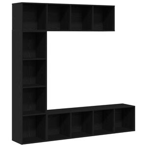 vidaXL &Eacute;tag&egrave;re 12 niveaux 3 pc 36 x 30 x 143 cm Bois d'ing&eacute;nierie