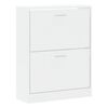 vidaXL Armoire à chaussure Blanc brillant 63x24x81 cm Bois ingénierie