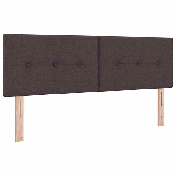 vidaXL T&ecirc;te de lit Marron fonc&eacute; 144 cm Cuir synth&eacute;tique