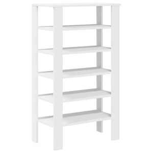 vidaXL &Eacute;tag&egrave;re &agrave; chaussures blanc 61x32x105 cm bois d'ing&eacute;nierie