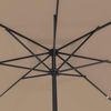vidaXL Parasol de jardin Taupe 295 x 295 x 245 cm Polyester et Acier