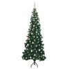 vidaXL Arbre de No&euml;l artificiel d'angle Vert 240 cm PVC et m&eacute;tal