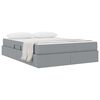 vidaXL Lit avec rangement et matelas Gris clair 140 x 190 cm Polyester