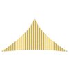 vidaXL Voile d'ombre 5 x 5 x 5 m HDPE Triangulaire Jaune et blanc
