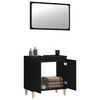vidaXL Ensemble de meubles salle de bain 2 pcs noir bois d'ing&eacute;nierie