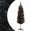 vidaXL Sapin de No&euml;l artificiel &eacute;troit avec boules 150 cm 150 LED
