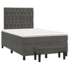vidaXL Sommier &agrave; lattes de lit et matelas gris fonc&eacute; 120x190cm velours