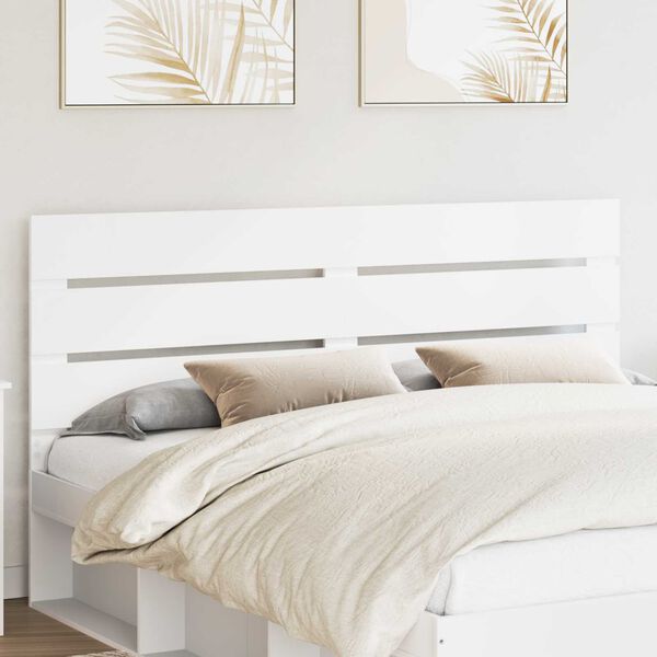 vidaXL T&ecirc;te de lit Blanc 100 cm Bois d'ing&eacute;nierie