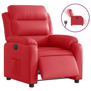 vidaXL Fauteuil inclinable &eacute;lectrique Rouge Similicuir