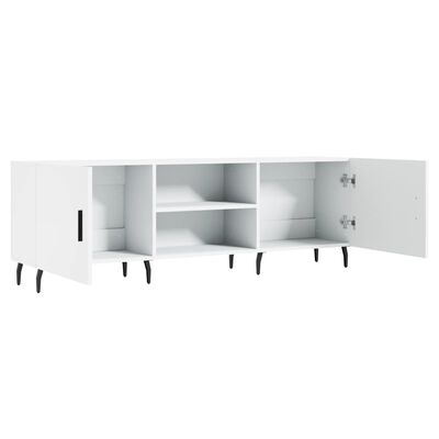 vidaXL Meuble TV blanc 150x30x50 cm bois d'ingénierie