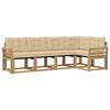 vidaXL Ensemble de canap&eacute;s d'ext&eacute;rieur 5 pc Blanc et Beige