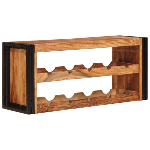 vidaXL &Eacute;tag&egrave;re &agrave; vin Marron 100 x 45 x 33 cm Bois d'Acacia Massif