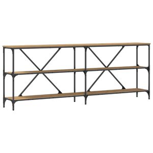 vidaXL Table console Ch&ecirc;ne artisan 200 x 30 x 75 cm Bois d'ing&eacute;nierie