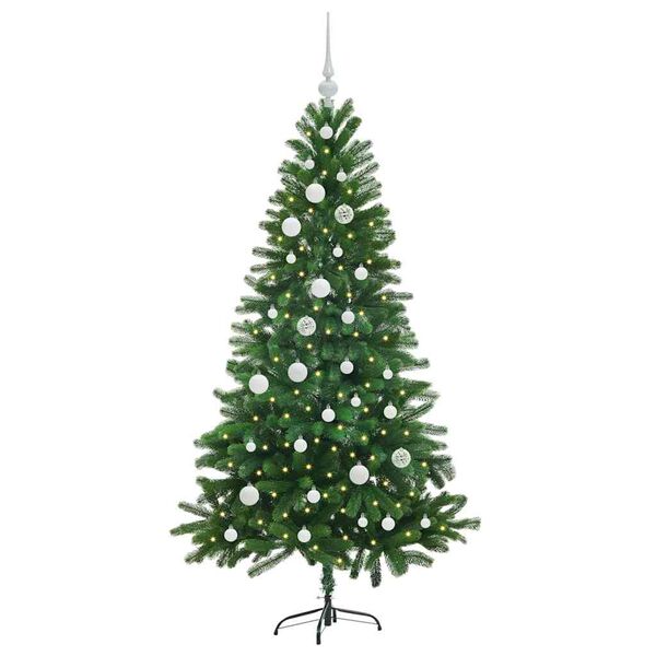 vidaXL Sapin de No&euml;l avec 150 LED avec support Vert 150 cm PE