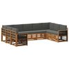 vidaXL Ensemble de canap&eacute; d'angle 7 pcs Naturel et Anthracite