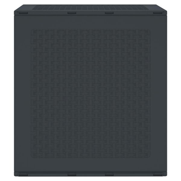 vidaXL Bo&icirc;te de rangement Anthracite 55 x 53 x 57 cm Polypropyl&egrave;ne