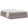 vidaXL Lit avec rangement et matelas Taupe 140 x 190 cm Polyester