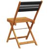 vidaXL Chaises de jardin pliantes lot de 6 noir bois d'acacia massif