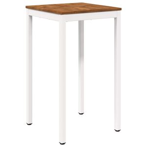 vidaXL Table de Bar de Jardin NAARDEN Naturel et Blanc