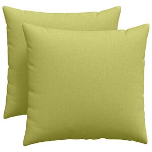 vidaXL Coussins de canap&eacute; 2 pcs Vert clair 50 x 50 cm tissu