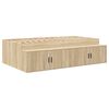 vidaXL Cadre de lit Ch&ecirc;ne Sonoma 100 x 200 cm Bois d'ing&eacute;nierie