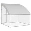 vidaXL Kennel pour Chiens avec stockage Argent&eacute; 2 x 2 x 2 m Acier