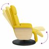 vidaXL Fauteuil inclinable de massage repose-pieds jaune clair tissu