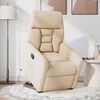 vidaXL Fauteuil inclinable beige tissu microfibre