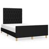 vidaXL Cadre de lit sans matelas noir 120x190 cm tissu