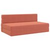 vidaXL Canap&eacute;-lit pliable Rouge orange 152 x 86,5 x 60 cm Tissu